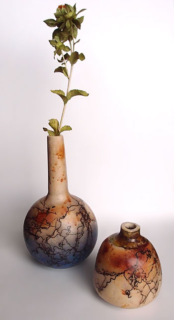 Vázy z keramiky RAKU